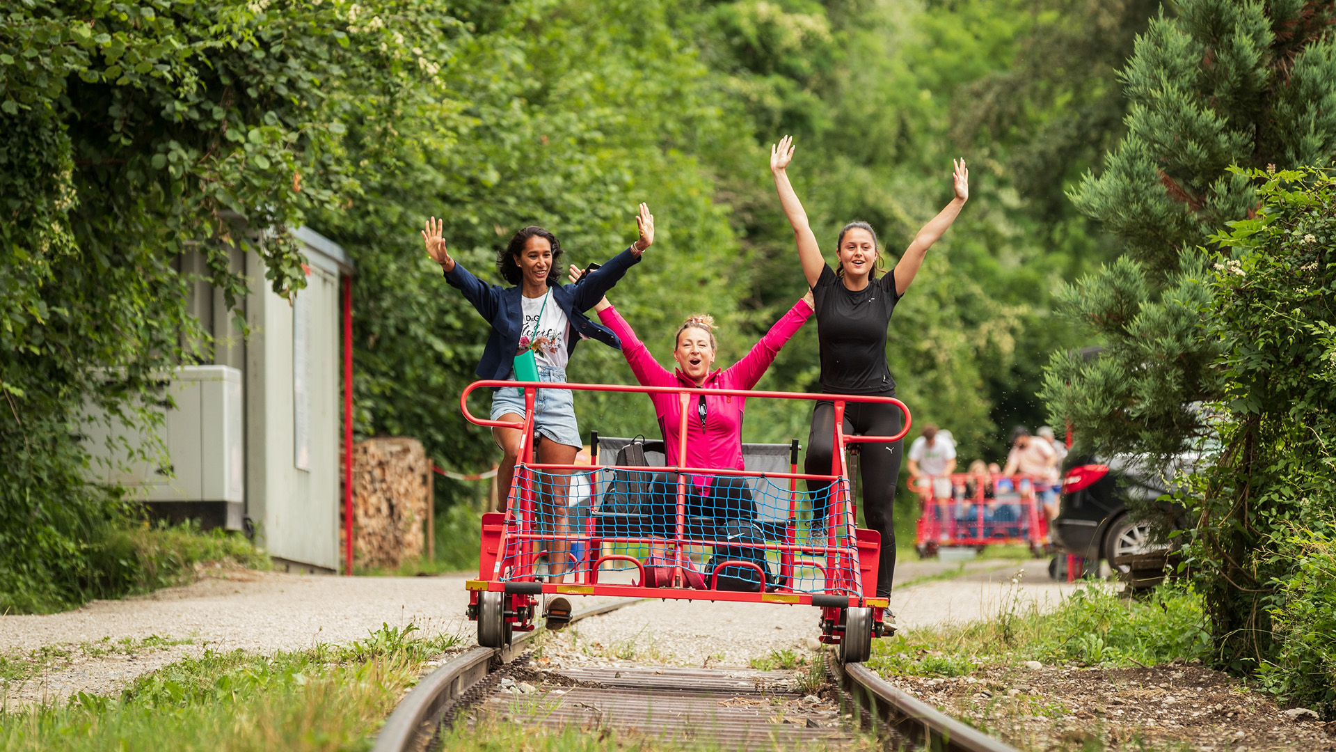 Schienenvelo in Laupen